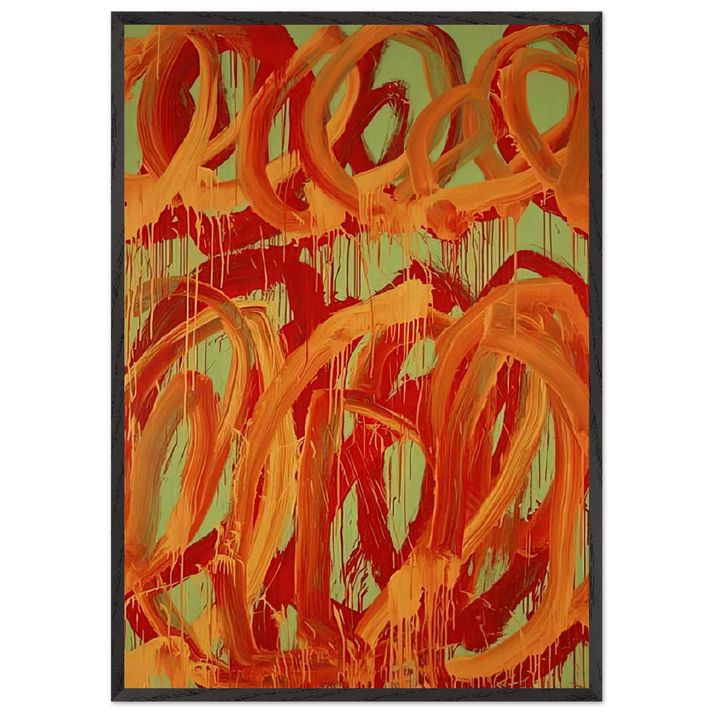 Camino Real  IV  - Cy Twombly 70x100 cm / 28x40 inches Framed Art Print – Black Wooden Frame