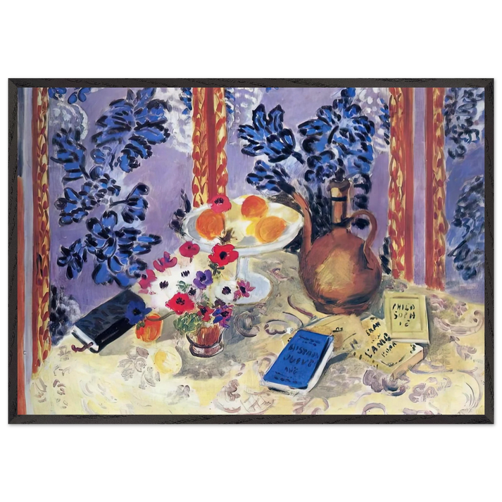 STILL LIFE 3 N1 - Henri Matisse 70x100 cm / 28x40 inches Framed Art Print – Black Wooden Frame
