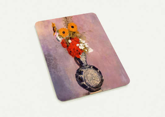 BOUQUET OF FLOWERS IN A BLUE VASE 2 By Odilon Redon Pack of 10 Post Cards | Odilon Redon Post Cards | A6 (10.5 x 14.8 cm) - 4.1 x 5.8 inches