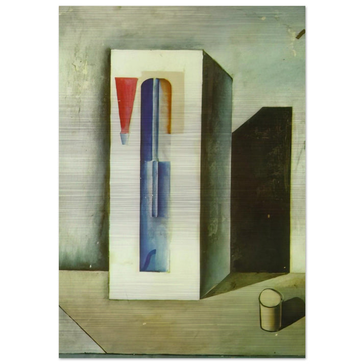 SIPHON AND SMALL BOTTLE OF RUM - Salvador Dali Brushed Aluminum Print - 70x100 cm / 28x40 inches | Salvador Dali Aluminum Print | Salvador Dali Prints