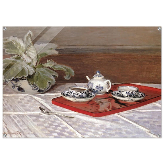 The Tea Set - claude monet Acrylic Print - 70x100 cm / 28x40″ inches | claude monet Wall Art | claude monet Prints