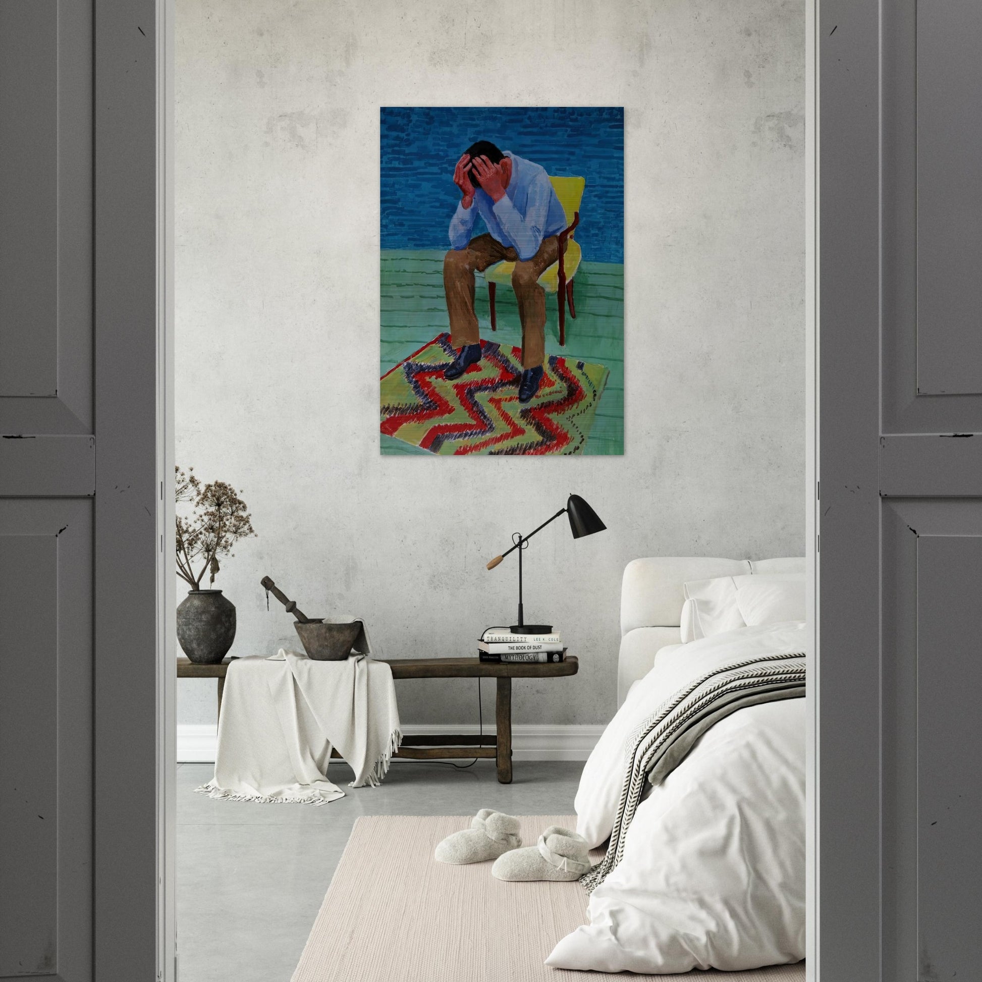 David Hockney - David Hockney Brushed Aluminum Print - 70x100 cm / 28x40 inches | David Hockney Aluminum Print | David Hockney Prints