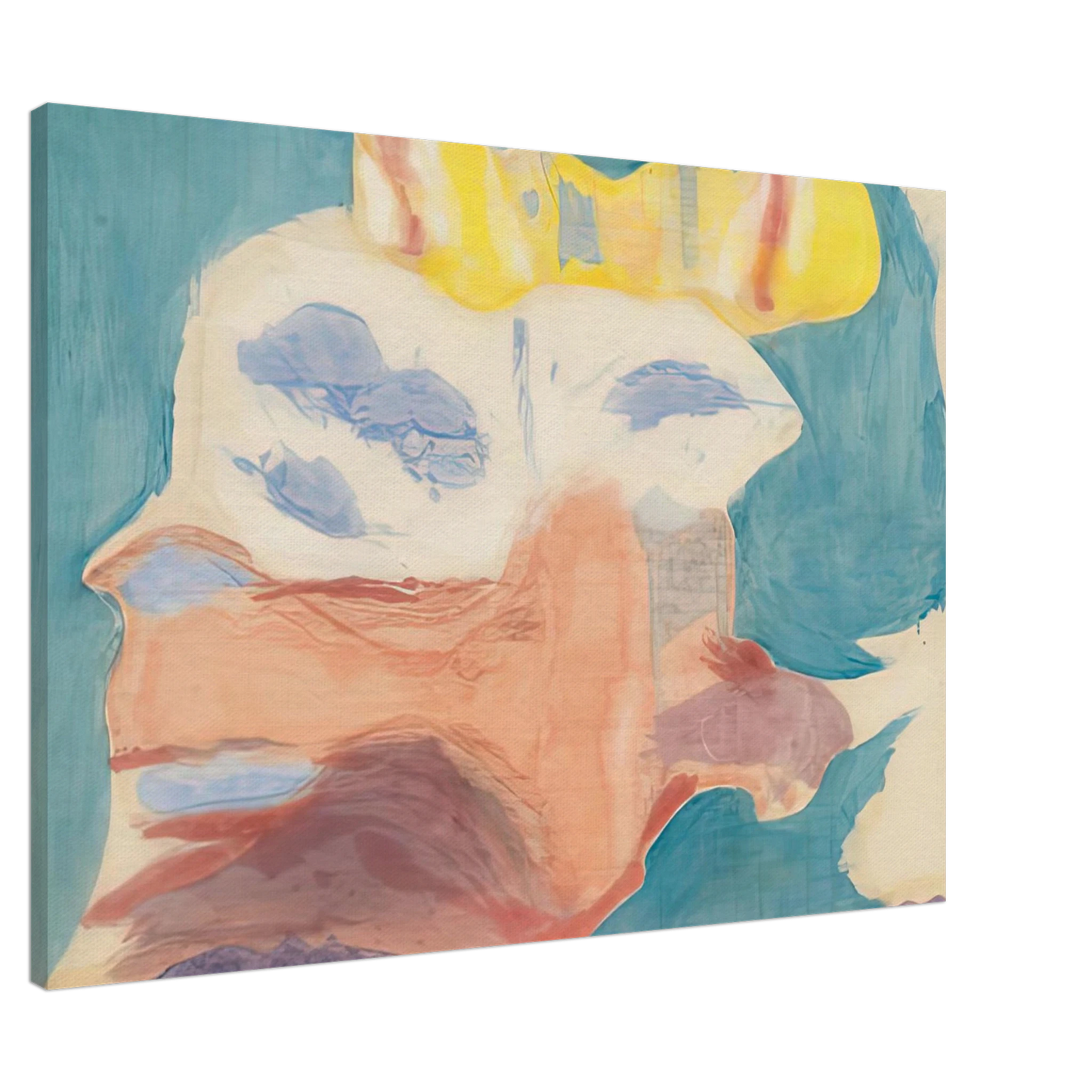 Helen Frankenthaler - Sea Goddess, 1963- Wall Art - 21x29.7 cm / 8x12" - Premium Wooden Framed Poster With Fine Art Paper - White frame