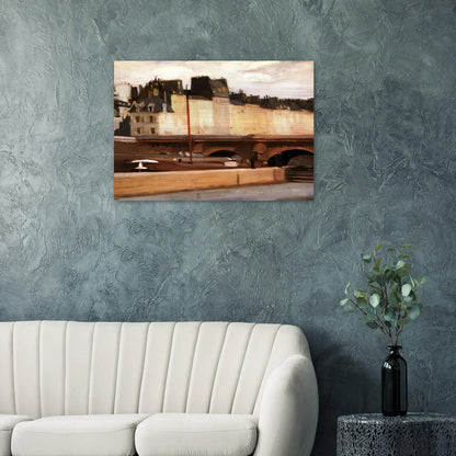 Écluse de la Monnaie - Edward Hopper Brushed Aluminum Print - 70x100 cm / 28x40 inches | Edward Hopper Aluminum Print | Edward Hopper Prints