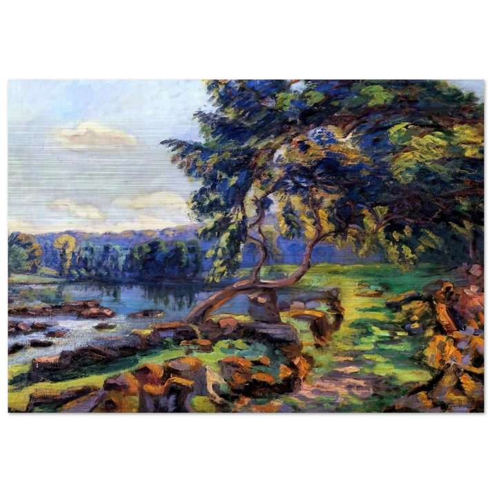 Les rapides a Genetin - 1900 - Armand Guillaumin Brushed Aluminum Print - 70x100 cm / 28x40 inches | Armand Guillaumin Aluminum Print | Armand Guillaumin Prints