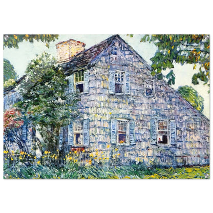 Old House, East Hampton - Childe Hassam Acrylic Print - 70x100 cm / 28x40″ inches