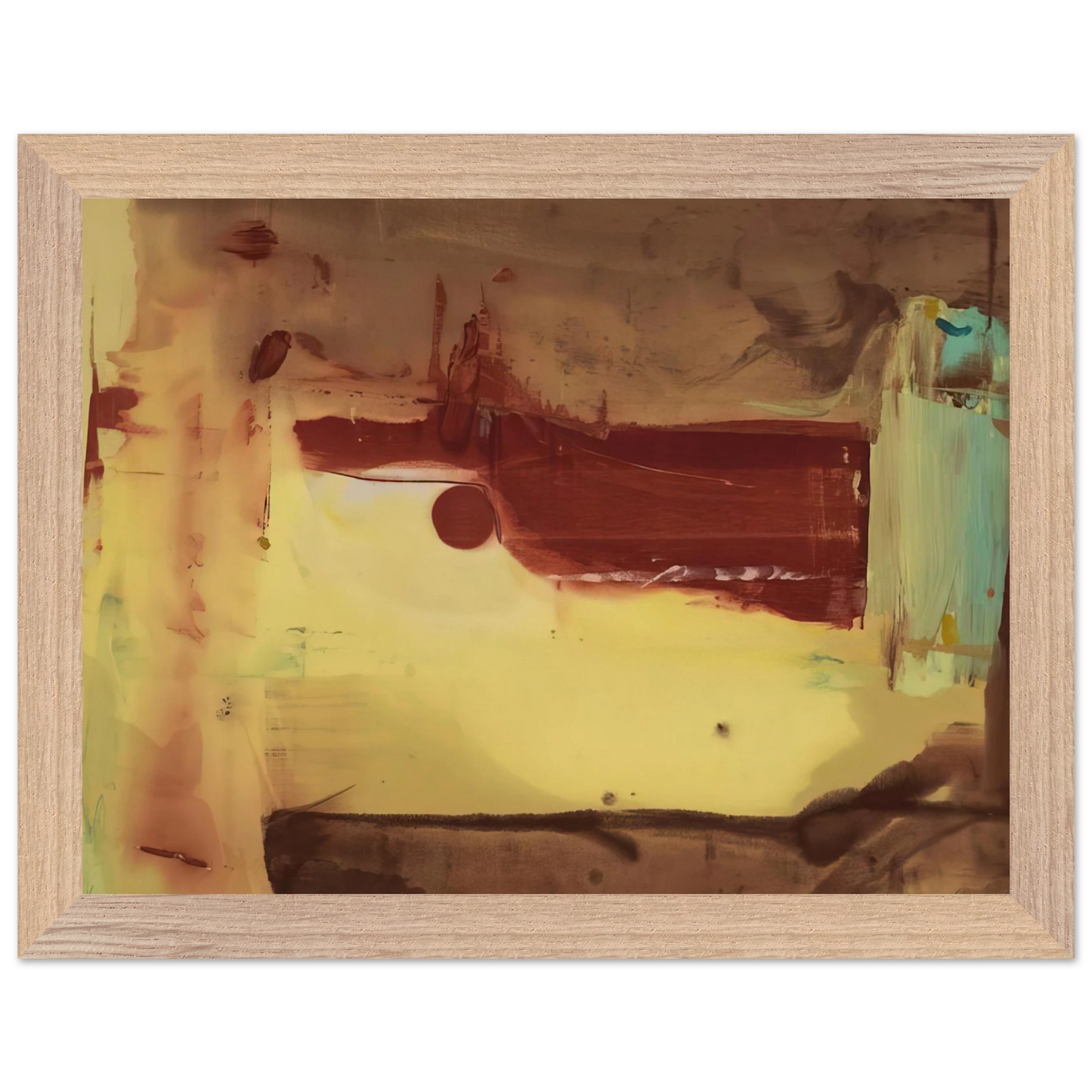 Helen Frankenthaler - Desert Pass - 1976 Wall art - 50x70 cm / 20x28 inches - Premium Wooden Framed Poster With Fine Art Paper - Wood frame