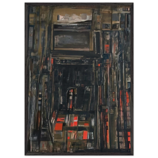 Le theatre PIrandello - 1976 - Maria Helena Vieira da Silva Framed Art Print – Black Wooden Frame - Default Title - -Framed Art Print