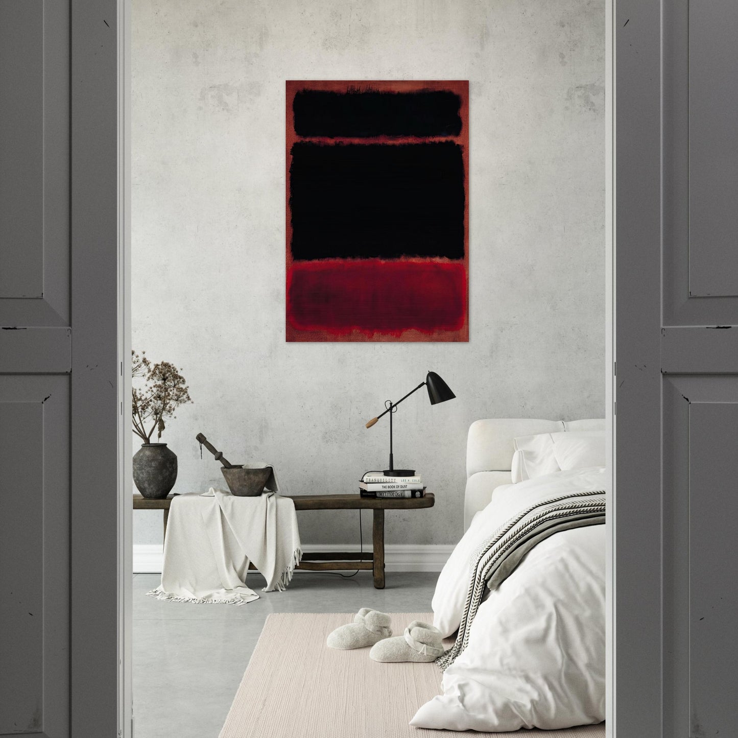 Black in Deep Red - 1957 - Mark Rothko Brushed Aluminum Print - 70x100 cm / 28x40 inches | Mark Rothko Aluminum Print | Mark Rothko Prints