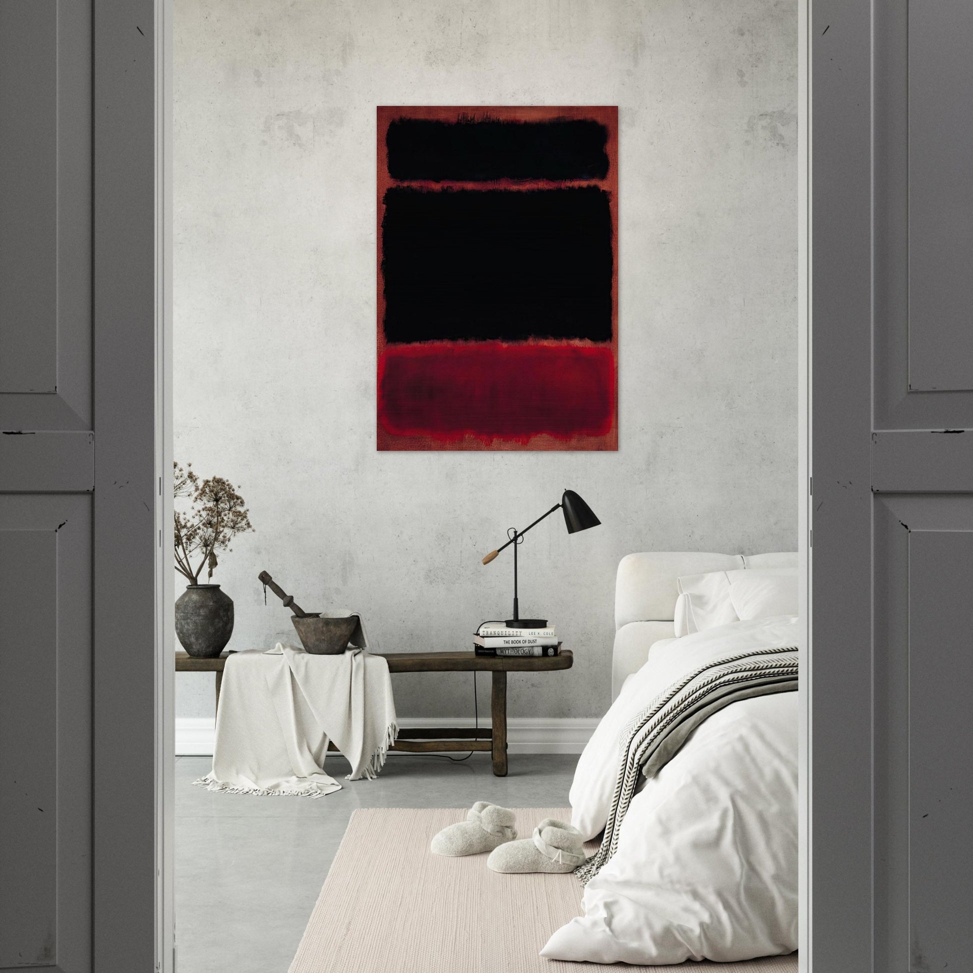 Black in Deep Red - 1957 - Mark Rothko Brushed Aluminum Print - 70x100 cm / 28x40 inches | Mark Rothko Aluminum Print | Mark Rothko Prints