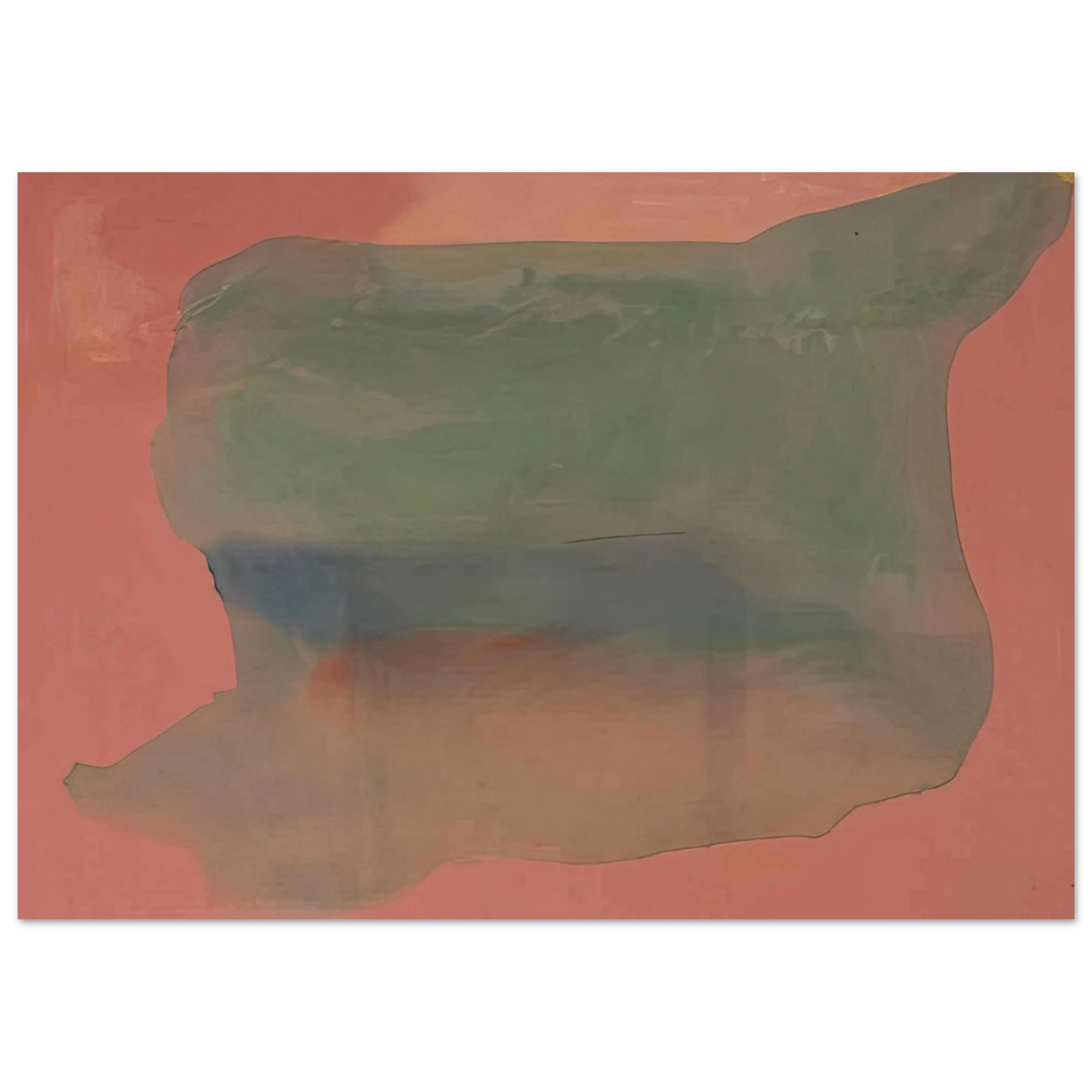 Helen Frankenthaler - Yearning - 1973 Wall art - 30x45 cm / 12x18 inches - Premium Wooden Framed Poster With Fine Art Paper - Black frame