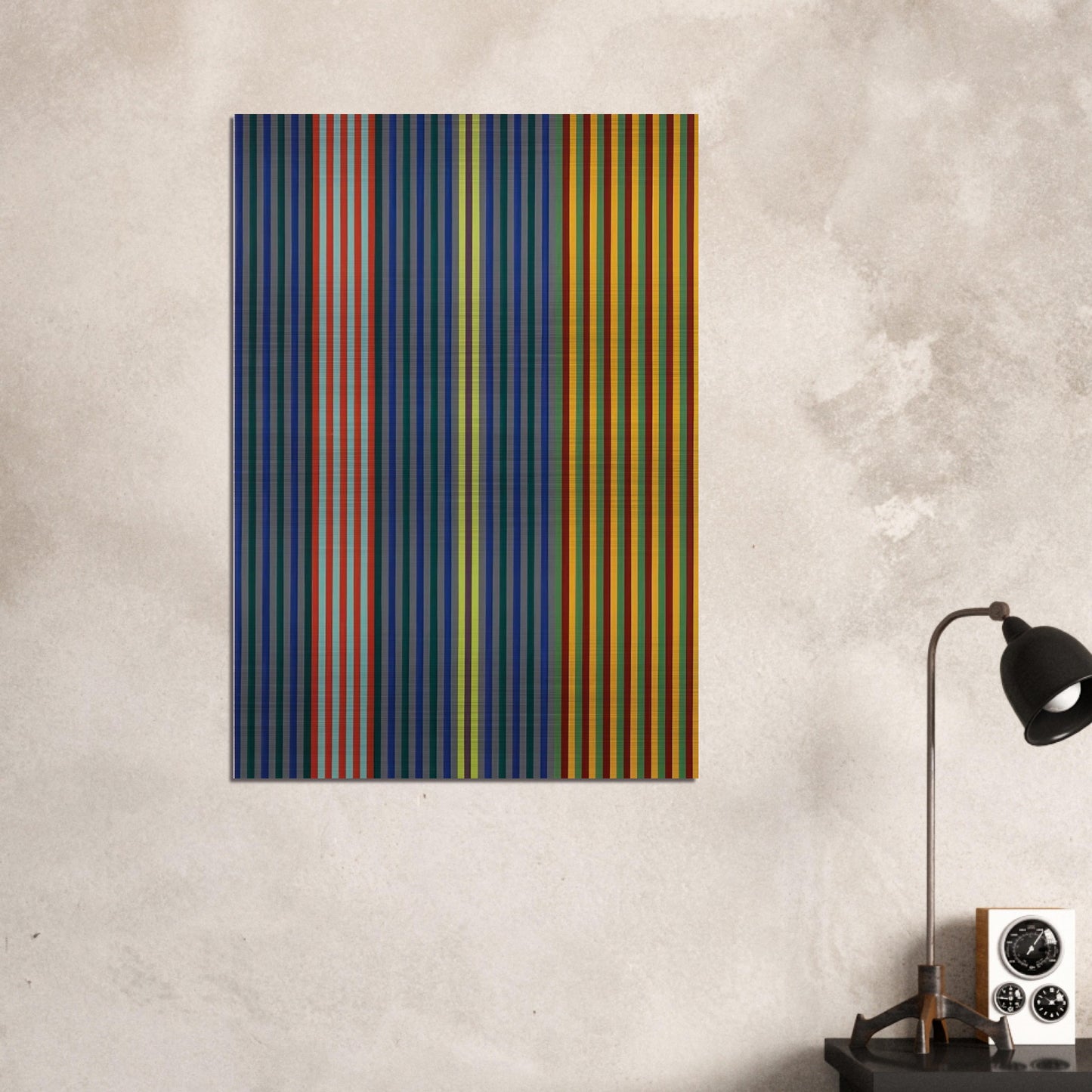 Split Beat - 1965 - Gene Davis Brushed Aluminum Print - 70x100 cm / 28x40 inches | Gene Davis Aluminum Print | Gene Davis Prints