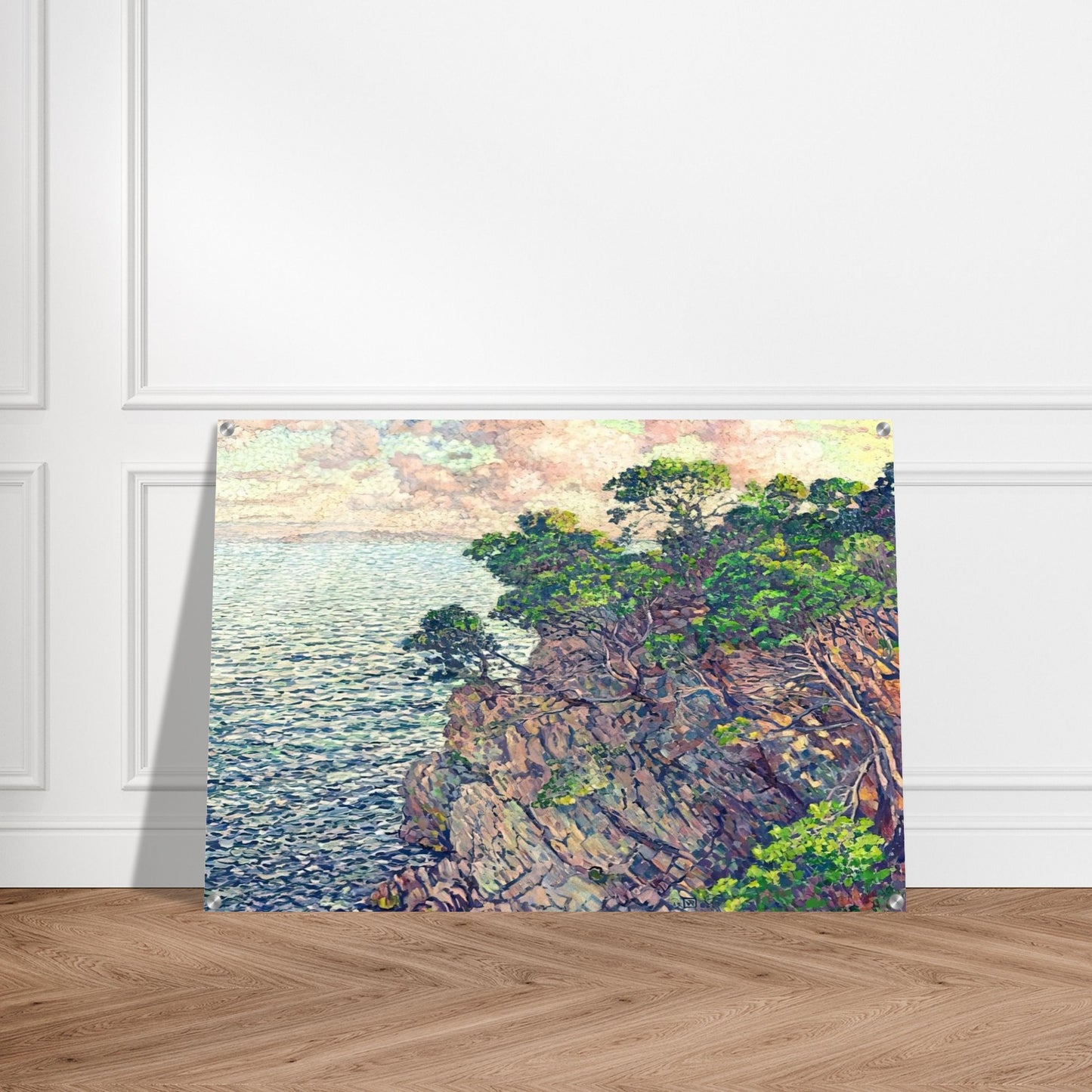 THE POINT OF ROSSIGNOL 1905 - Theo van Rysselberghe Acrylic Print - 70x100 cm / 28x40″ inches | Theo van Rysselberghe Wall Art | Theo van Rysselberghe Prints