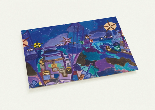 Manœuvres de nuit - 1958 By Charles Lapicque Pack of 10 Post Cards | Charles Lapicque Post Cards | A6 (10.5 x 14.8 cm) - 4.1 x 5.8 inches