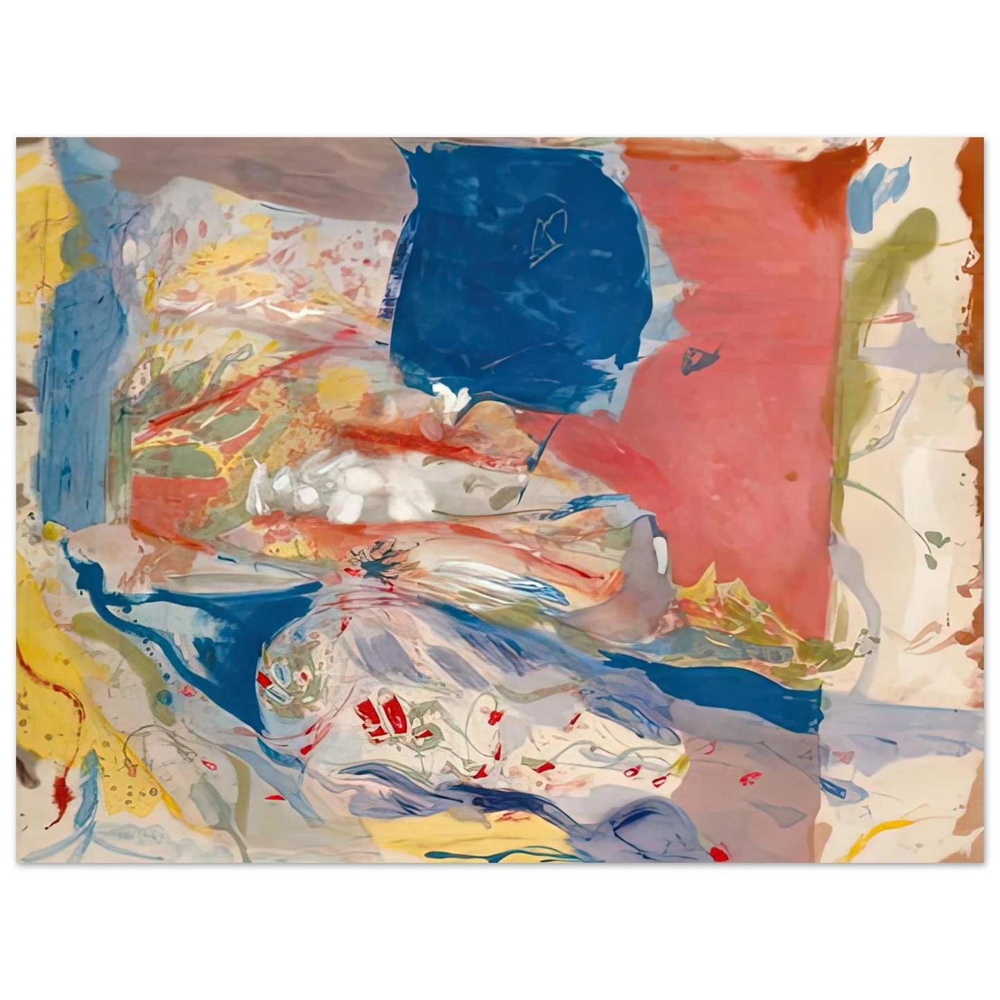 Helen Frankenthaler - Lorelei, 1957- Wall Art - 21x29.7 cm / 8x12" - Premium Wooden Framed Poster With Fine Art Paper - Wood frame