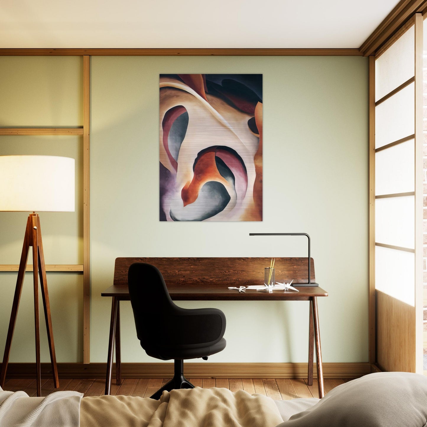 Leaf Motif 2 - Georgia O'Keeffe Brushed Aluminum Print - 70x100 cm / 28x40 inches | Georgia O'Keeffe Aluminum Print | Georgia O'Keeffe Prints