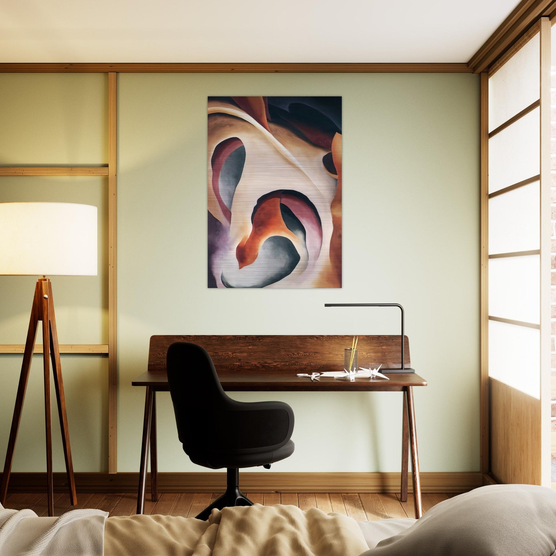 Leaf Motif 2 - Georgia O'Keeffe Brushed Aluminum Print - 70x100 cm / 28x40 inches | Georgia O'Keeffe Aluminum Print | Georgia O'Keeffe Prints