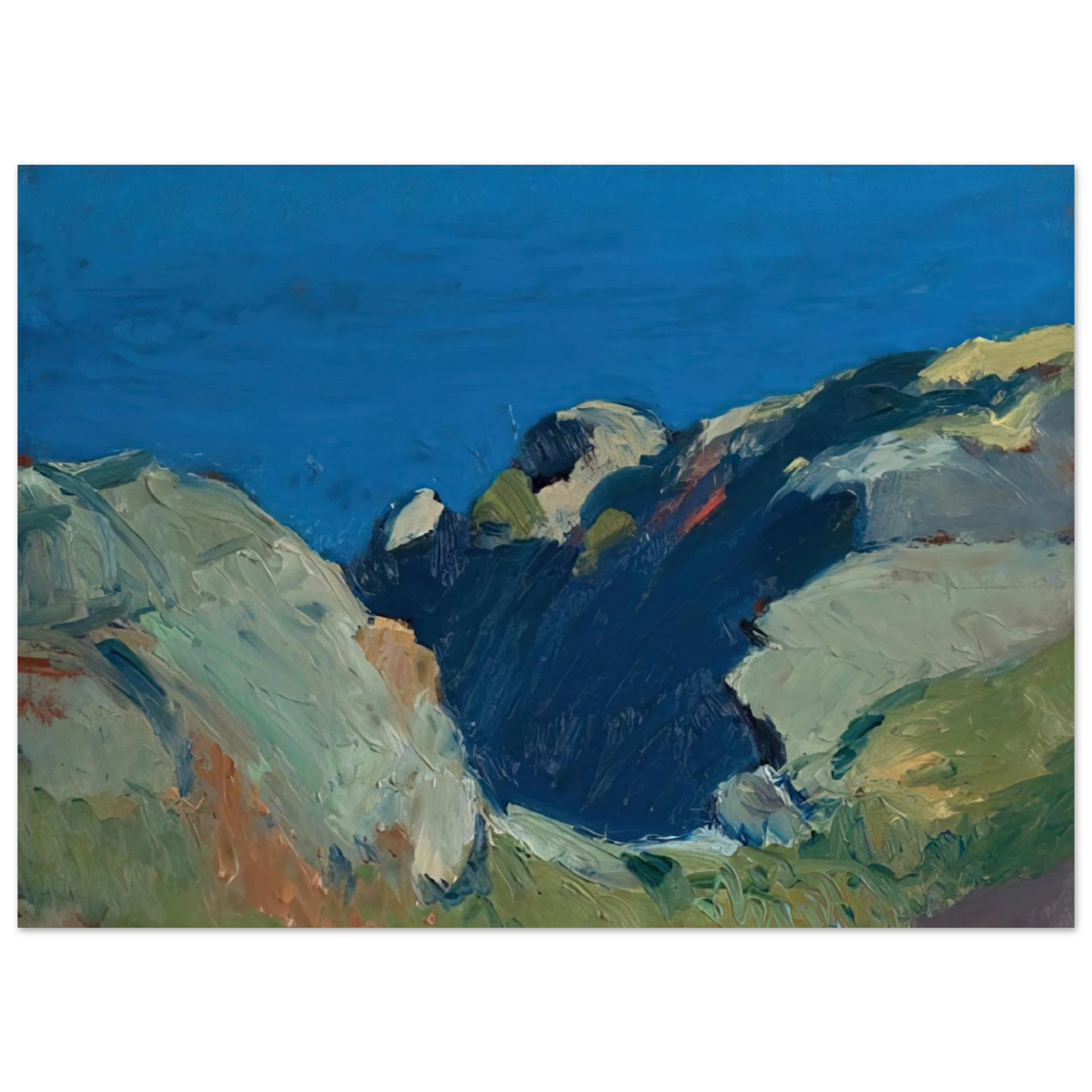 Edward Hopper - Rocks and Sea Fine Art Poster - 75x100 cm / 30x40 inches