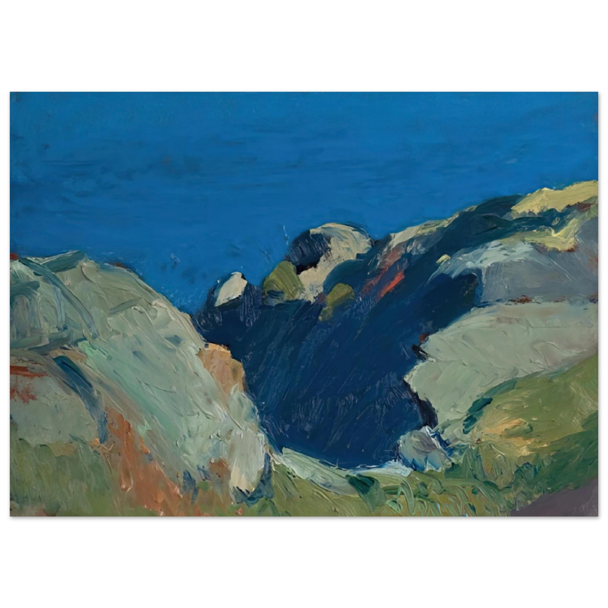 Edward Hopper - Rocks and Sea Fine Art Poster - 75x100 cm / 30x40 inches