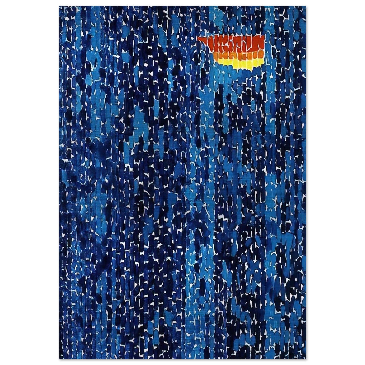 STARRY NIGHT AND THE ASTRONAUTS 1972 - Alma Woodsey Thomas Brushed Aluminum Print - 70x100 cm / 28x40 inches | Alma Woodsey Thomas Aluminum Print | Alma Woodsey Thomas Prints