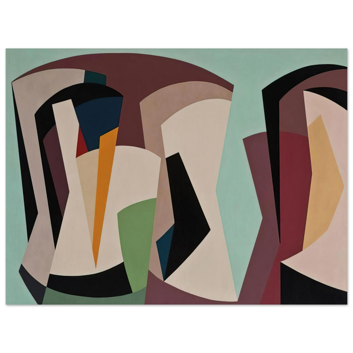 Karl Benjamin - Untitled - 1955  75x100 cm / 30x40inches Fine Art Poster
