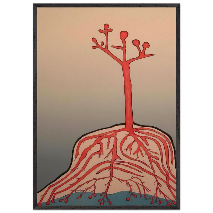 THE AINU TREE - Louise Bourgeois 70x100 cm / 28x40 inches Framed Art Print – Black Wooden Frame