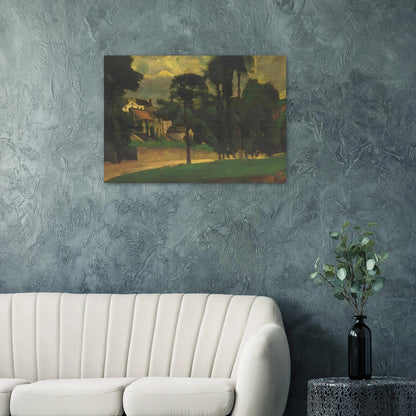 Road at Pontoise - Paul Cézanne Brushed Aluminum Print - 70x100 cm / 28x40 inches | Paul Cézanne Aluminum Print | Paul Cézanne Prints