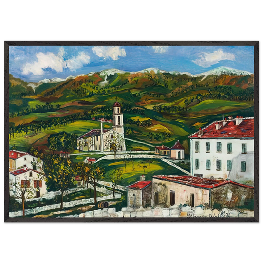 Untitled N27 - Maurice Utrillo Framed Art Print – Black Wooden Frame - Default Title - -Framed Art Print