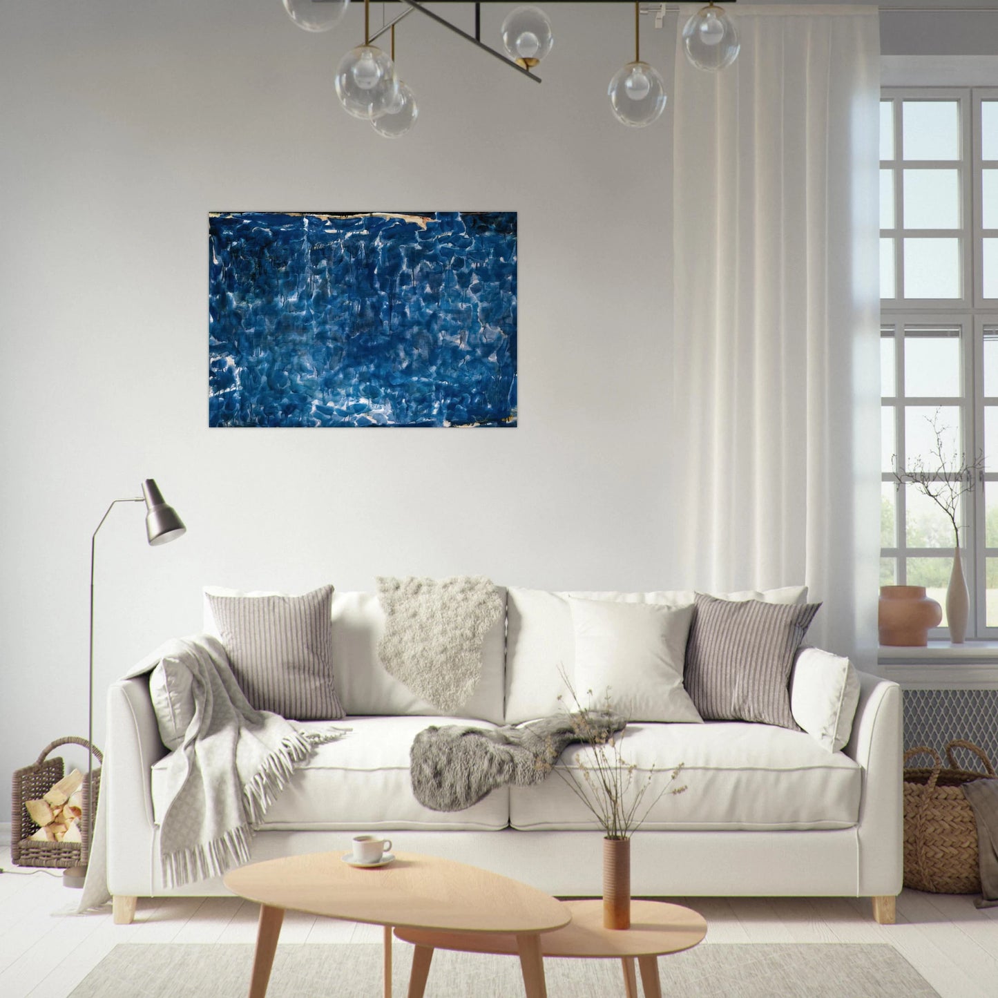 Untitled  SFP53-31  - Sam Francis Brushed Aluminum Print - 70x100 cm / 28x40 inches | Sam Francis Aluminum Print | Sam Francis Prints