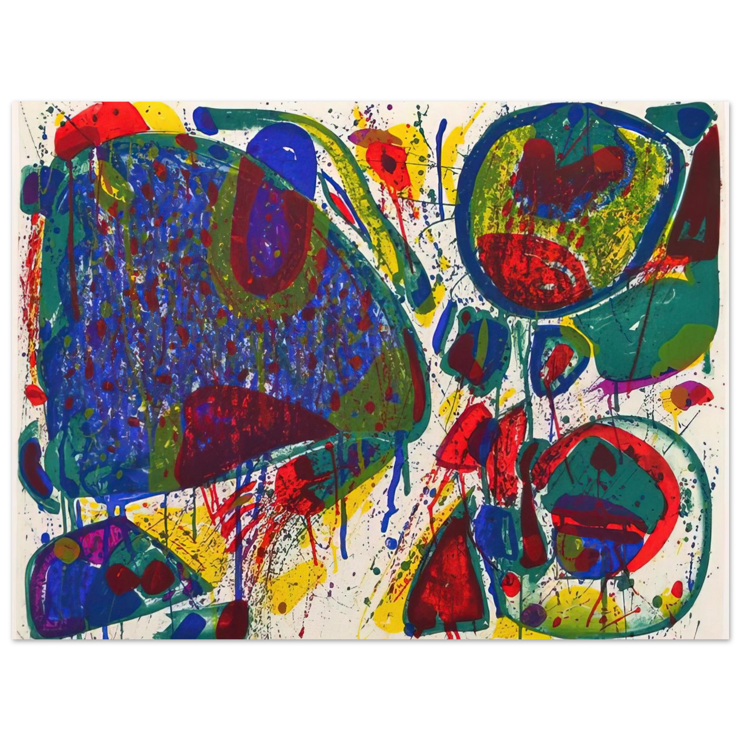 Sam Francis - Variant III  from Bright Jade Ghost  Fine Art Poster - Default Title