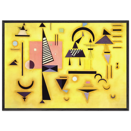 DECISIVE PINK 1932 - Wassily Kandinsky Framed Art Print – Black Wooden Frame - Default Title - -Framed Art Print