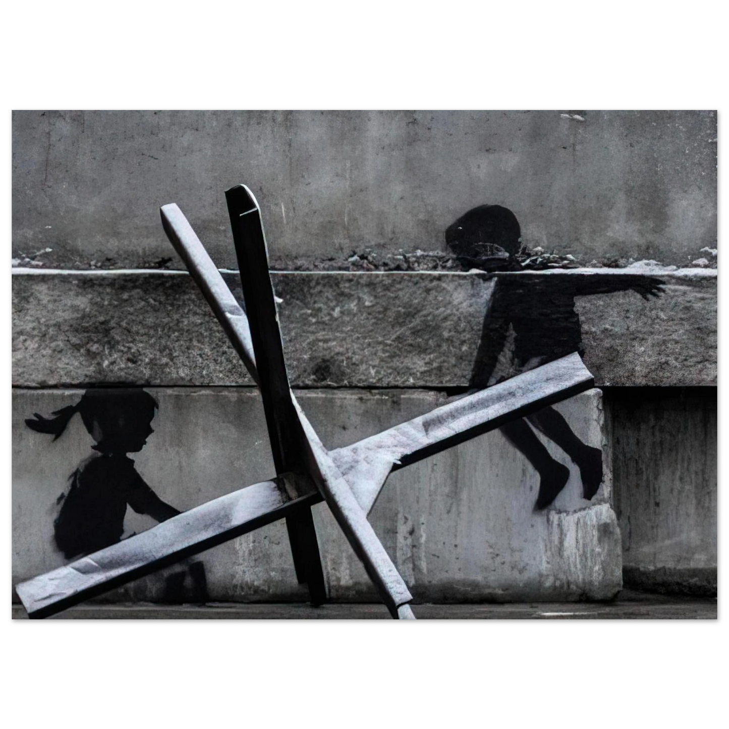 Banksy - KYIV KHRESHCHYATYK 9 2022 Fine Art Poster - 75x100 cm / 30x40 inches