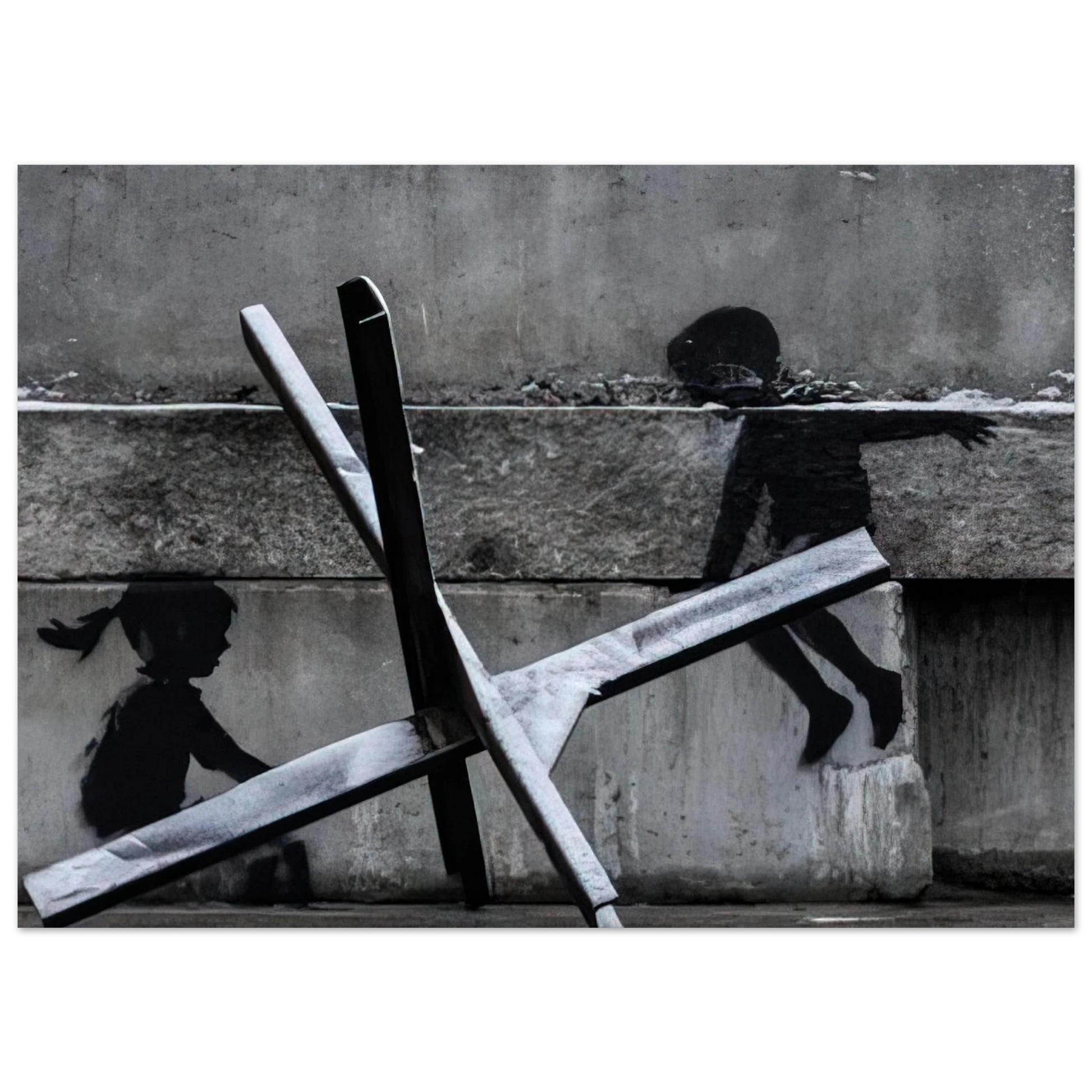 Banksy - KYIV KHRESHCHYATYK 9 2022 Fine Art Poster - 75x100 cm / 30x40 inches