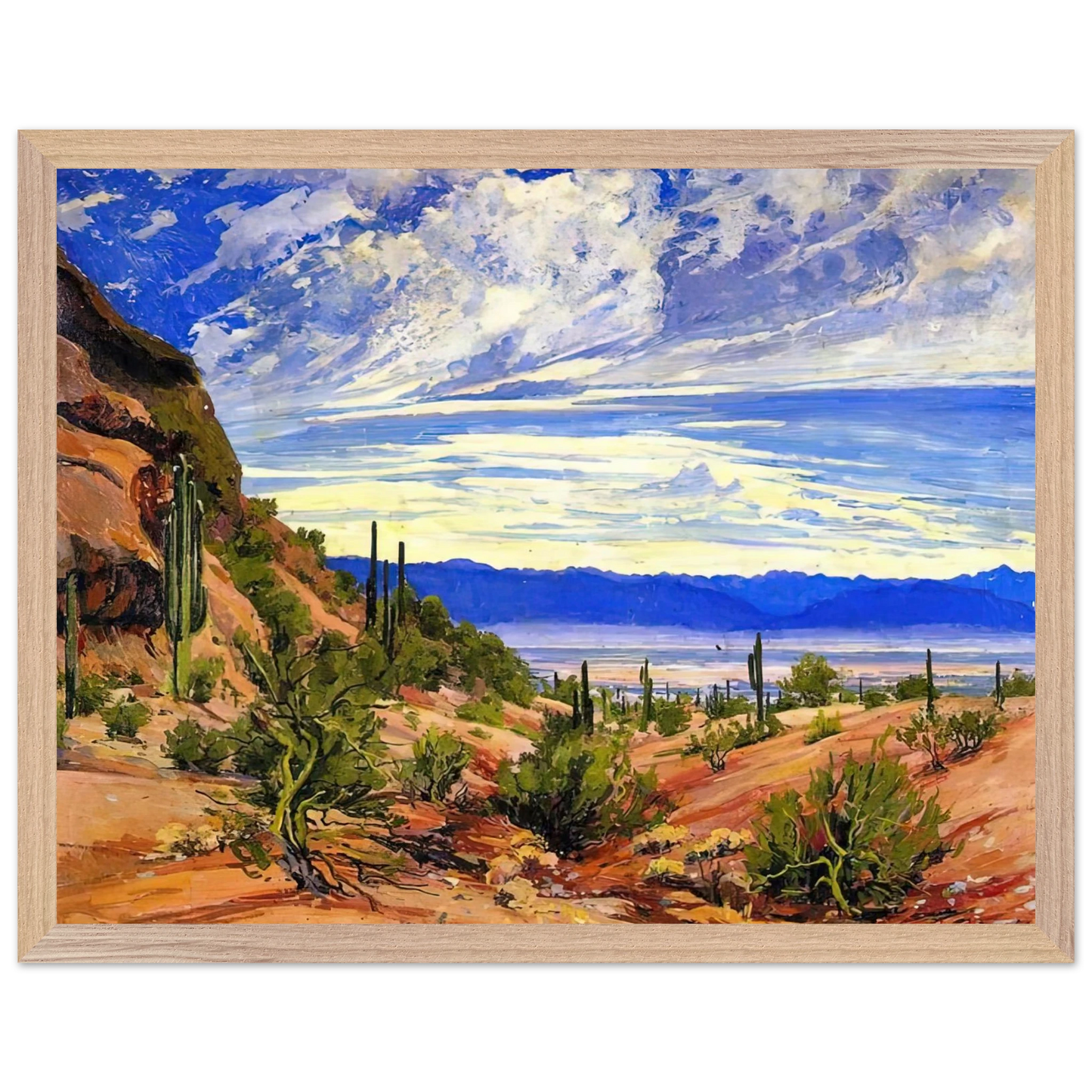 Maynard Dixon - WASHOE WICKIUP 1919 Wall art - 13x18 cm / 5x7 Inches - Premium Wooden Framed Poster With Fine Art Paper - Black frame