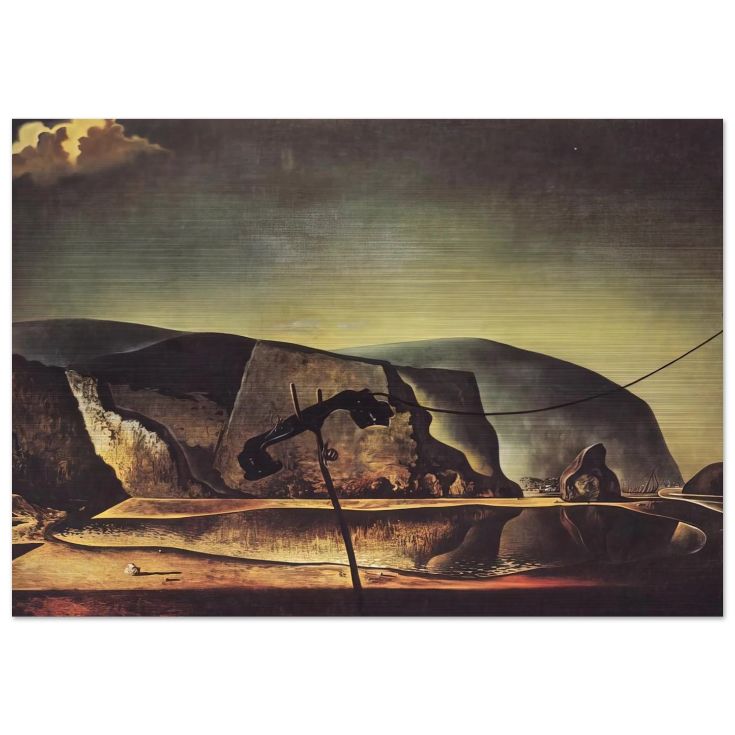 MOUNTAIN LAKE - Salvador Dali Brushed Aluminum Print - 70x100 cm / 28x40 inches | Salvador Dali Aluminum Print | Salvador Dali Prints