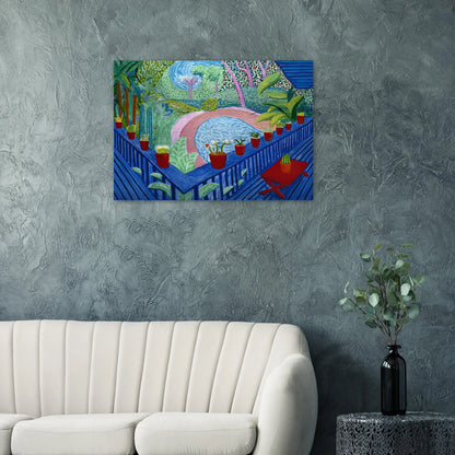 David Hockney - David Hockney Brushed Aluminum Print - 70x100 cm / 28x40 inches | David Hockney Aluminum Print | David Hockney Prints