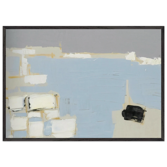 Marseille under snow - 1954 - Nicolas de Stael Framed Art Print – Black Wooden Frame - Default Title - -Framed Art Print