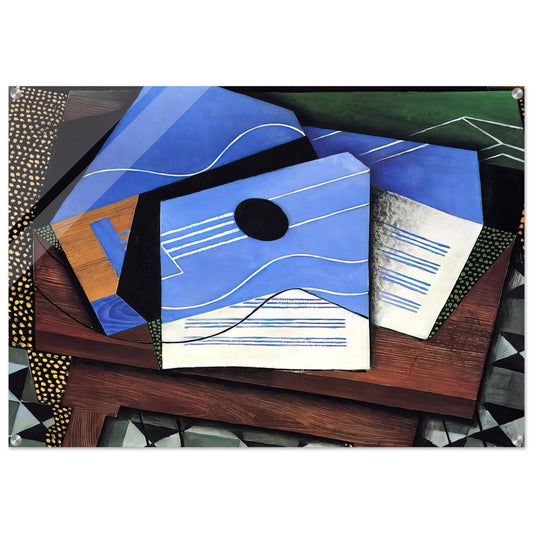 GUITAR ON A TABLE 1915 - Juan Gris Acrylic Print - 70x100 cm / 28x40″ inches