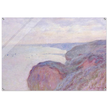 Cliff near Dieppe, Overcast Skies - claude monet Acrylic Print - 70x100 cm / 28x40″ inches