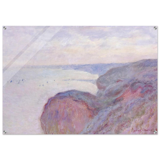 Cliff near Dieppe, Overcast Skies - claude monet Acrylic Print - 70x100 cm / 28x40″ inches