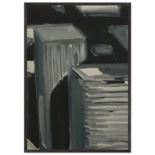 TOWNSCAPE 1968 5 - Gerhard Richter 70x100 cm / 28x40 inches Framed Art Print – Black Wooden Frame