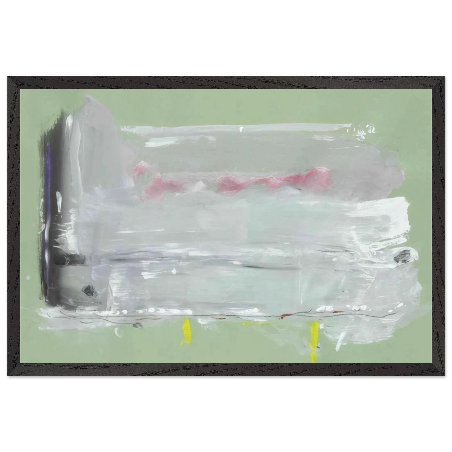 Helen Frankenthaler - Untitled - 1984 Wall art - 20x25 cm / 8x10 inches - Premium Wooden Framed Poster With Fine Art Paper - Black frame