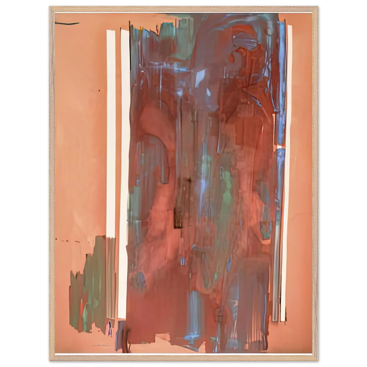 Helen Frankenthaler - Plexus, 1976- Wall Art - 30x40 cm / 12x16 inches - Premium Wooden Framed Poster With Fine Art Paper - White frame