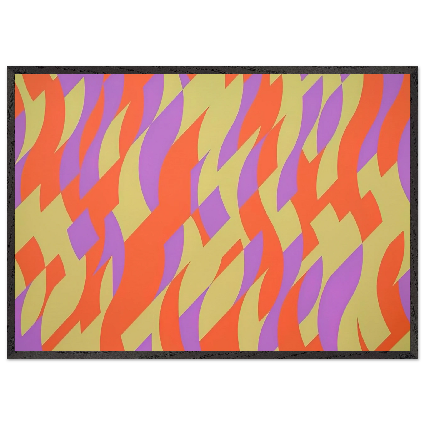 CARNIVAL 2000 - Bridget Riley Framed Art Print – Black Wooden Frame - Default Title - -Framed Art Print