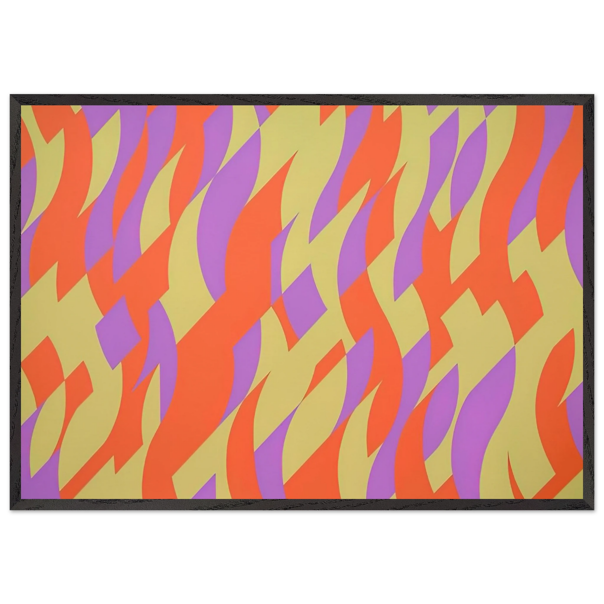 CARNIVAL 2000 - Bridget Riley Framed Art Print – Black Wooden Frame - Default Title - -Framed Art Print