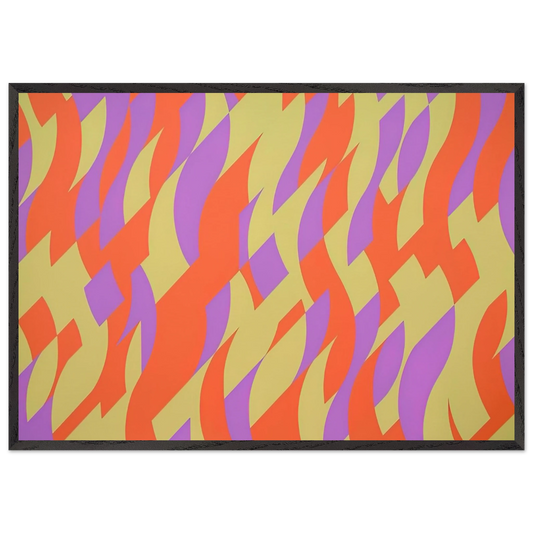 CARNIVAL 2000 - Bridget Riley Framed Art Print – Black Wooden Frame - Default Title - -Framed Art Print