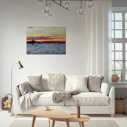 Alaska Sunset - Romanticism - Sydney Laurence Brushed Aluminum Print - 70x100 cm / 28x40 inches | Sydney Laurence Aluminum Print | Sydney Laurence Prints