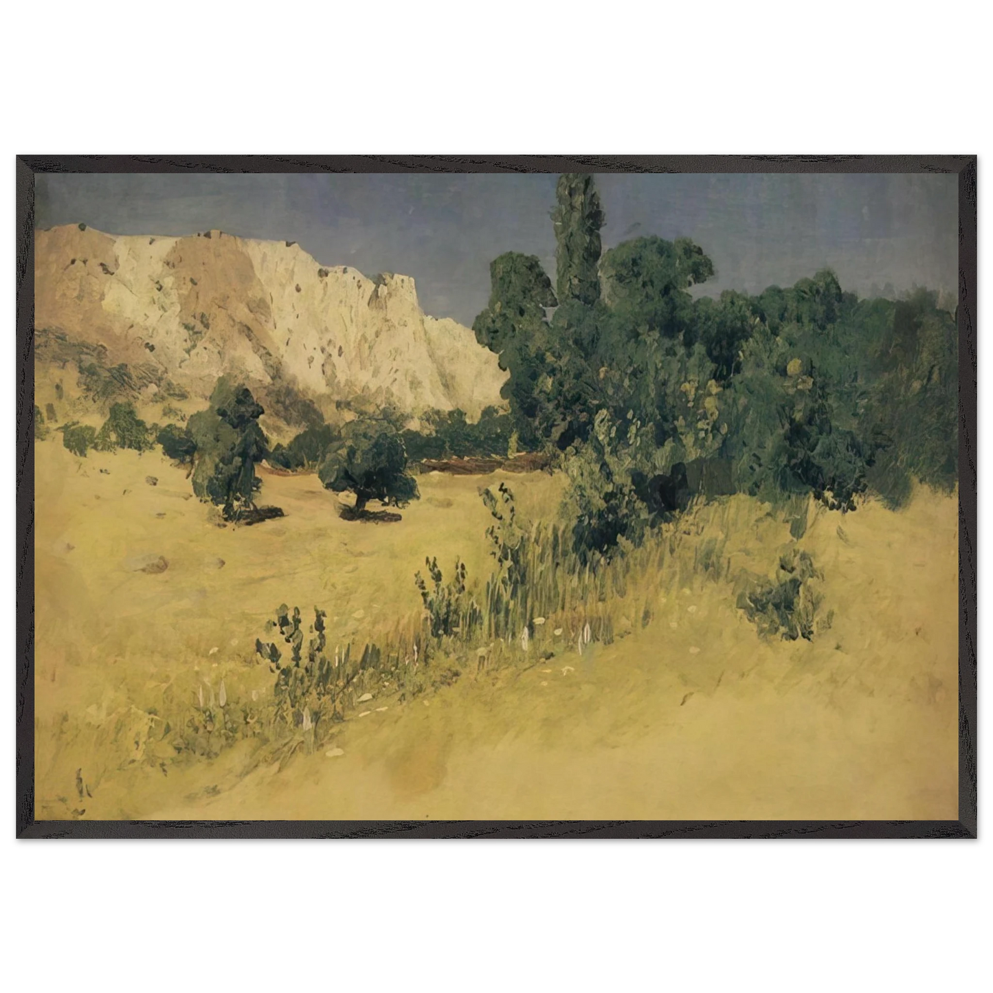 Crimea Yayla - Arkhyp Kuindzhi Framed Art Print – Black Wooden Frame - Default Title - -Framed Art Print