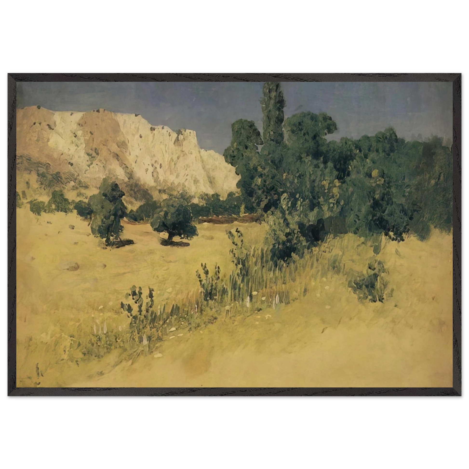 Crimea Yayla - Arkhyp Kuindzhi Framed Art Print – Black Wooden Frame - Default Title - -Framed Art Print