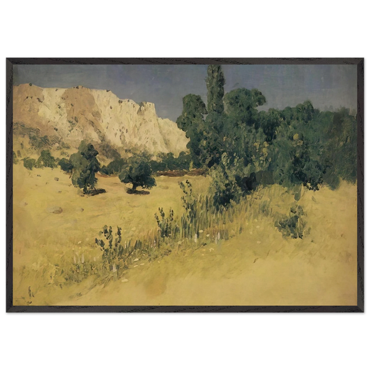 Crimea Yayla - Arkhyp Kuindzhi Framed Art Print – Black Wooden Frame - Default Title - -Framed Art Print